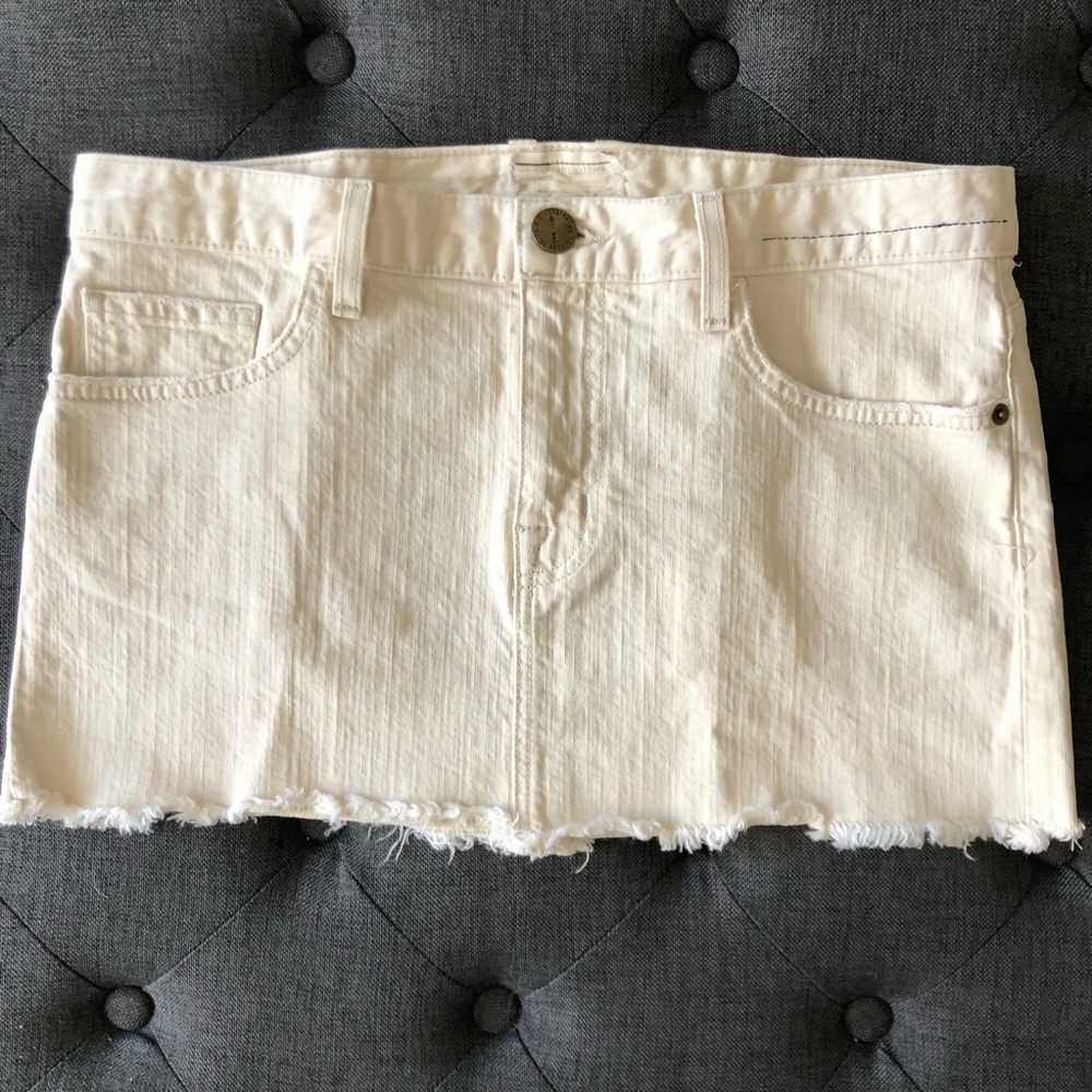 EUC Current/Elliott The Jean Mini, Cream, Size 27